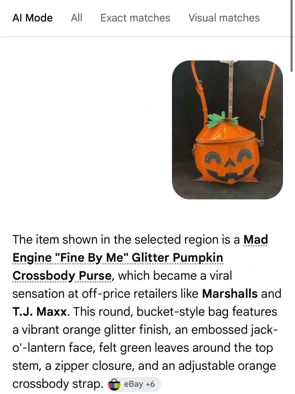 Fine by Me #335 Pumpkin Crossbody Bag - Orange Jack-O'-Lantern